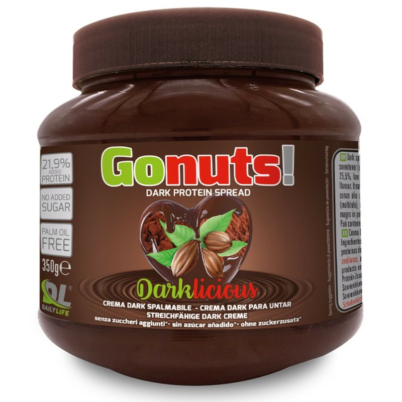 Go Nuts Darklicious 350 gr Cioccolata Fondente Proteica Crema Spalmabile GONUTS AVENE - ALIMENTI PROTEICI