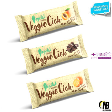 +WATT Veggie Ciok Barretta Proteica da 40 gr Vegana BARRETTE ENERGETICHE