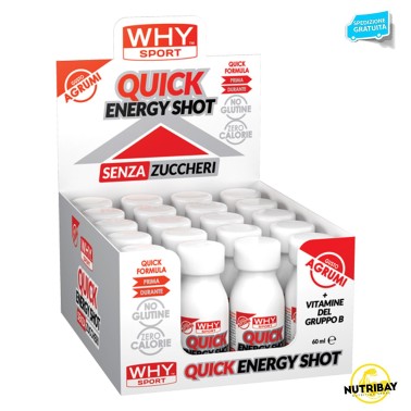 WHY SPORT QUICK ENERGY 1 SHOT 60 ml PRE ALLENAMENTO