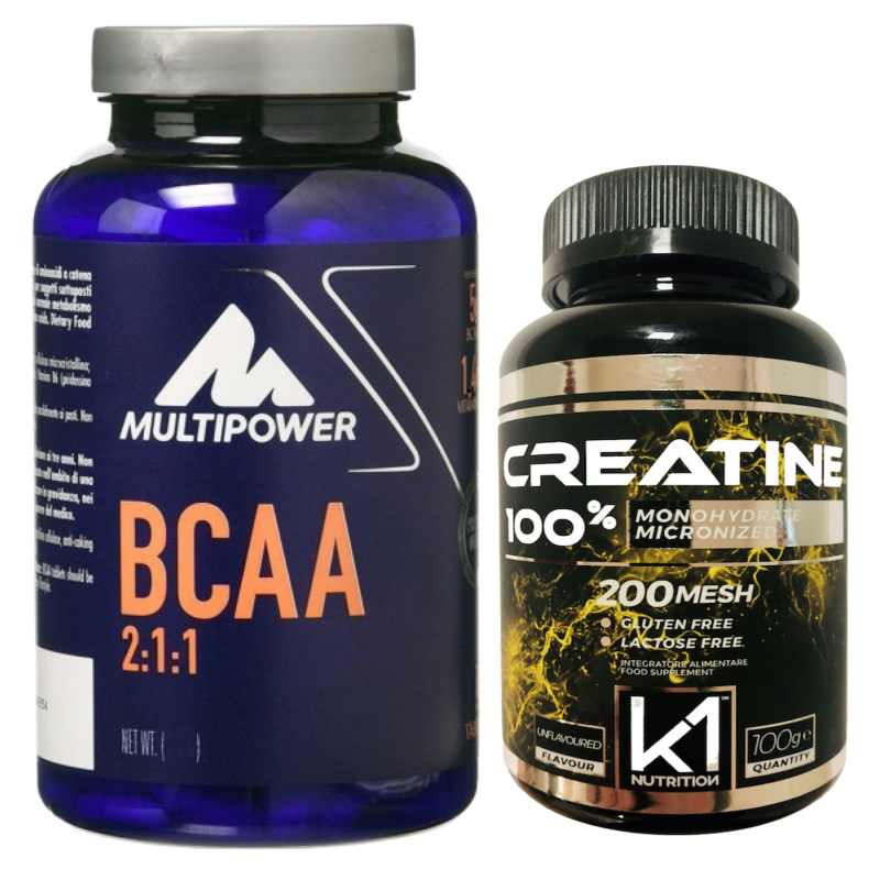 MULTIPOWER BCAA 300 cpr Aminoacidi Ramificati + Vitamine b1 b6 + Creatina K1 AMINOACIDI BCAA