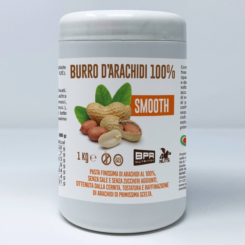 BPR NUTRITION Burro D'Arachidi 100% SMOOTH 1 Kg AVENE - ALIMENTI PROTEICI