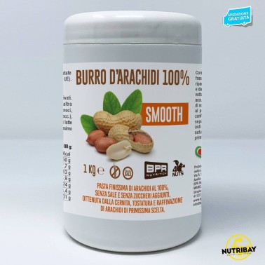 BPR NUTRITION Burro D'Arachidi 100% SMOOTH 1 Kg AVENE - ALIMENTI PROTEICI