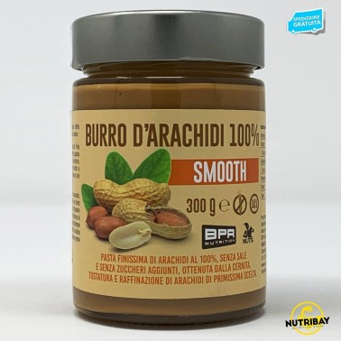 BPR NUTRITION Burro D'Arachidi 100% SMOOTH 300 g AVENE - ALIMENTI PROTEICI