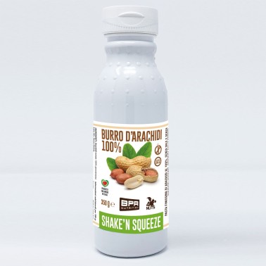 BPR NUTRITION Burro D'Arachidi 100% SHAKE 'N SQUEEZE 350 gr AVENE - ALIMENTI PROTEICI