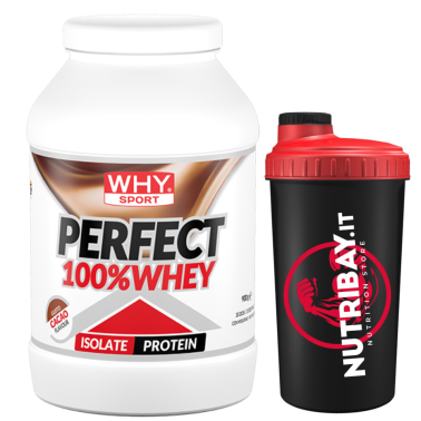 Why Sport 100% Perfect Whey 900 gr. Proteine Siero del Latte Isolate + SKAKER PROTEINE