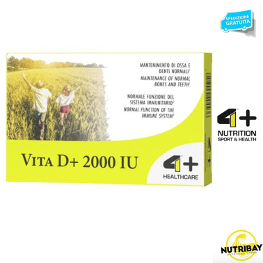 4+ NUTRITION Vita D+ 2000 IU - 60 cpr VITAMINE