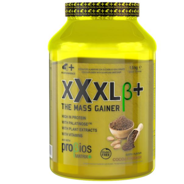 4+ Nutrition XXXL+ 1,5 kg Mega Mass Gainer per aumento Massa GAINERS AUMENTO MASSA