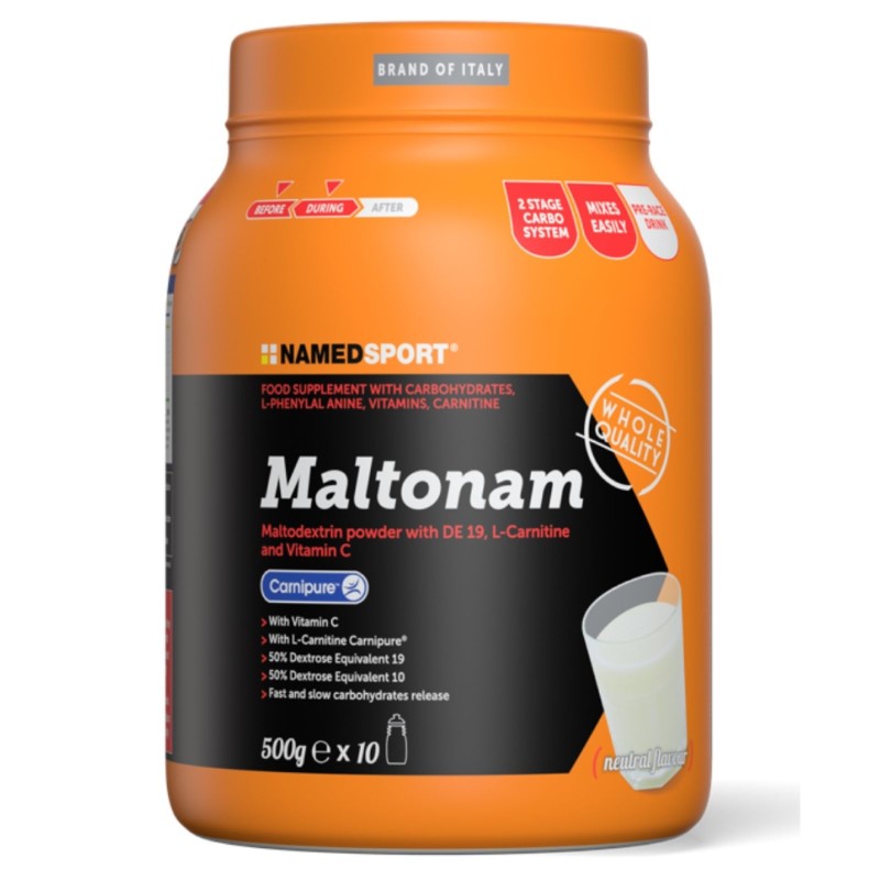 NAMED Sport MaltoNam 500 gr Matodestrine con Carnitina e vitamine CARBOIDRATI - ENERGETICI