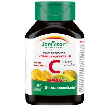 JAMIESON Vitamina C Masticabile 330 cpr. GUSTO FRUTTI MISTI in vendita su Nutribay.it