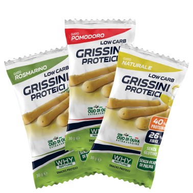 WHY NATURE LOW CARB GRISSINI PROTEICI 30 gr in vendita su Nutribay.it