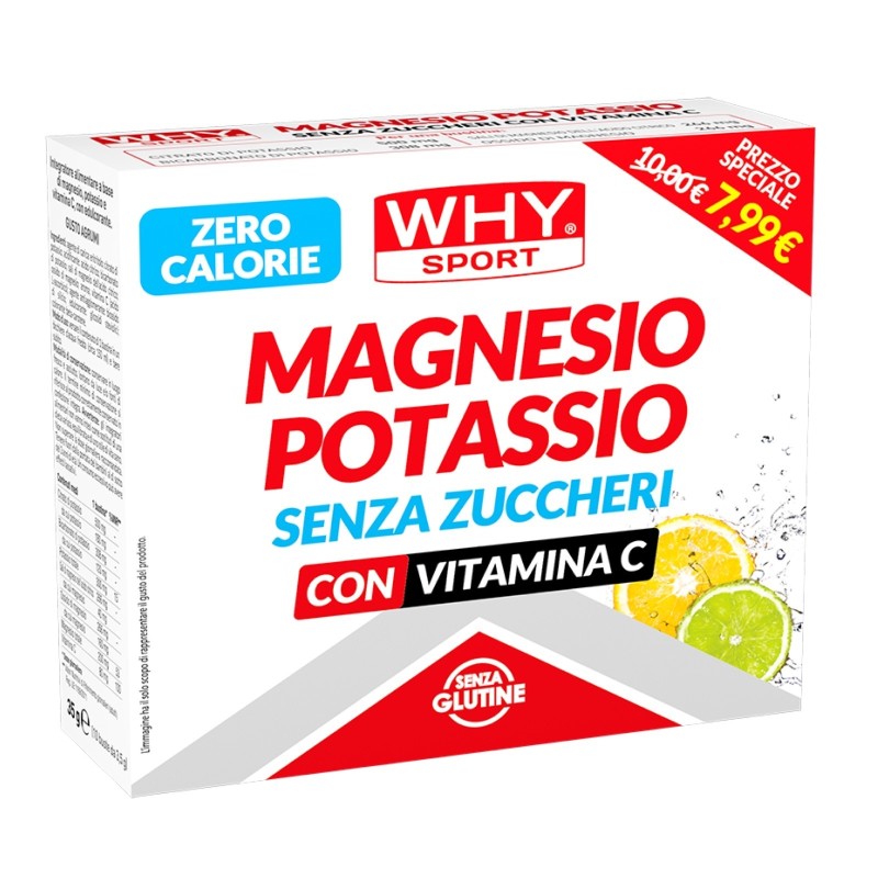 WHY SPORT MAGNESIO POTASSIO SENZA ZUCCHERI 10 buste SALI MINERALI