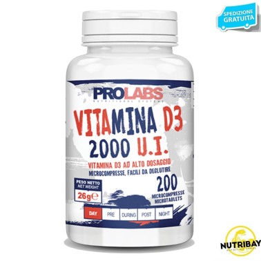 PROLABS VITAMINA D3 200 MICROCOMPRESSE 2000 UI VITAMINE