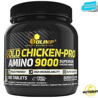 OLIMP SPORT NUTRITION GOLD CHICKEN-PRO AMINO 9000 300 TABS AMINOACIDI COMPLETI / ESSENZIALI