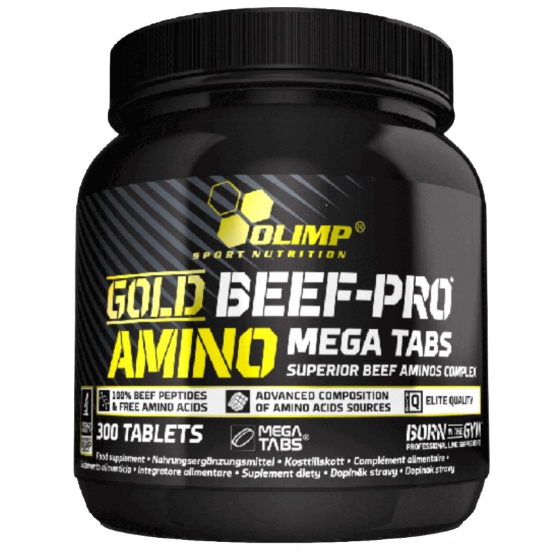 OLIMP NUTRITION GOLD BEEF PRO AMINO 300 MEGA TABS AMINOACIDI COMPLETI / ESSENZIALI