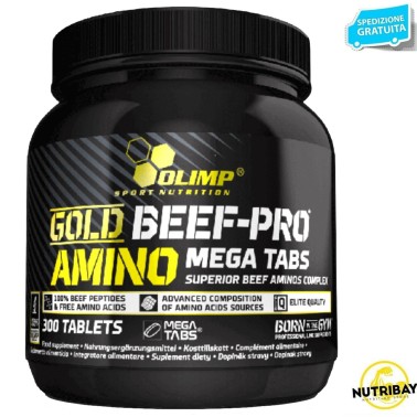 OLIMP NUTRITION GOLD BEEF PRO AMINO 300 MEGA TABS AMINOACIDI COMPLETI / ESSENZIALI