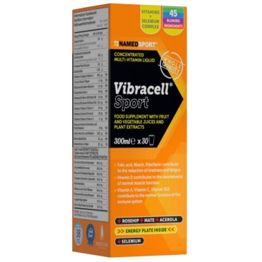 NAMED SPORT Vibracell 300ml. Multivitaminico Concetrato Biologico Energizzante VITAMINE