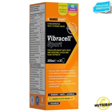 NAMED SPORT Vibracell 300ml. Multivitaminico Concetrato Biologico Energizzante VITAMINE