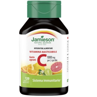 JAMIESON Vitamina C 1000 Masticabile 120 cpr. Gusto AGRUMI VITAMINE