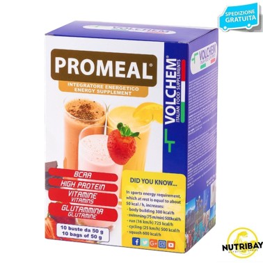 VOLCHEM PROMEAL ® GAINER-WORKOUT 10 bustine 50 gr GAINERS AUMENTO MASSA