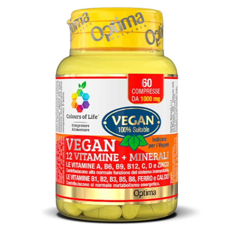 OPTIMA VEGAN 12 VITAMINE + MINERALI 60 cpr VITAMINE