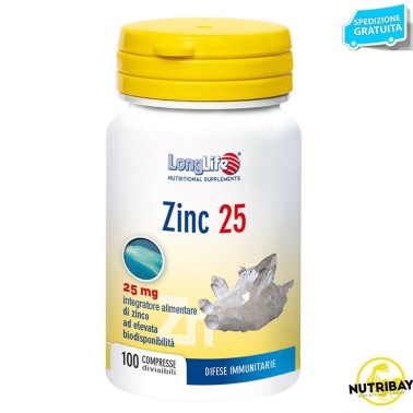 LONG LIFE ZINC 25 100 cpr SALI MINERALI