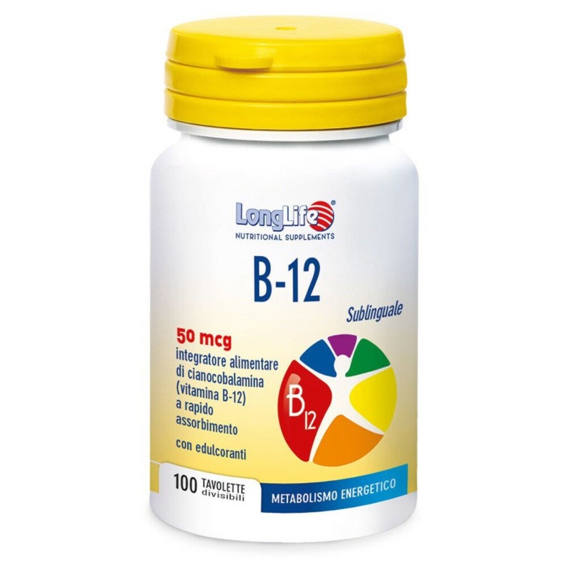 LONG LIFE B-12 SUBLINGUALE 50 mcg 100 tav VITAMINE