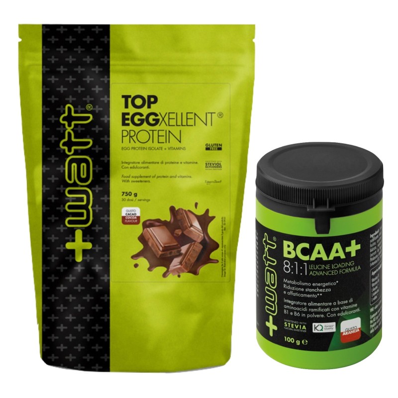 +WATT TOP EGGXELLENT PROTEIN 750 gr + AMINOACIDI RAMIFICATI 8:1:1 811 KYOWA PROMO PACK!