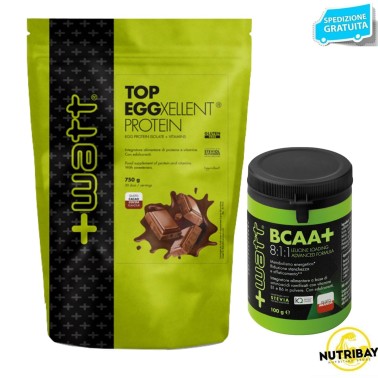+WATT TOP EGGXELLENT PROTEIN 750 gr + AMINOACIDI RAMIFICATI 8:1:1 811 KYOWA PROMO PACK!