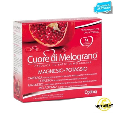 OPTIMA NATURALS CUORE DI MELOGRANO - MAGNESIO POTASSIO 14 bustine BENESSERE-SALUTE