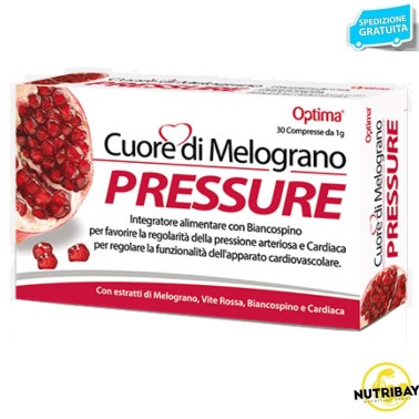OPTIMA NATURALS CUORE DI MELOGRANO PRESSURE 30 cpr BENESSERE-SALUTE