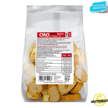 CIAOCARB PROTOSNACK CROSTINI STAGE 1 100 gr AVENE - ALIMENTI PROTEICI