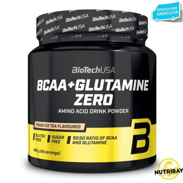 BIOTECH USA BCAA + GLUTAMINE ZERO 480 gr AMINOACIDI BCAA