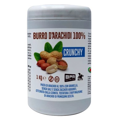BPR NUTRITION Burro D'Arachidi 100% CRUNCHY 1 kg AVENE - ALIMENTI PROTEICI