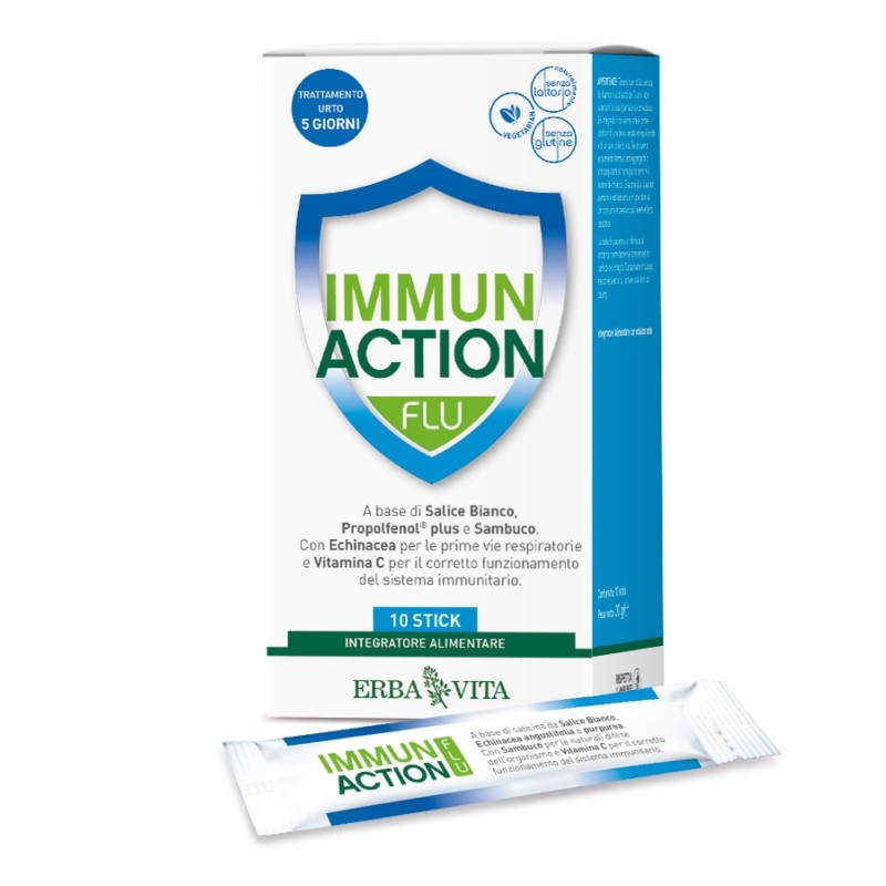 ERBA VITA IMMUN ACTION FLU 10 stick BENESSERE-SALUTE