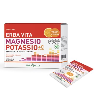 ERBA VITA MAGNESIO POTASSIO + VITAMINA C 20 buste SALI MINERALI