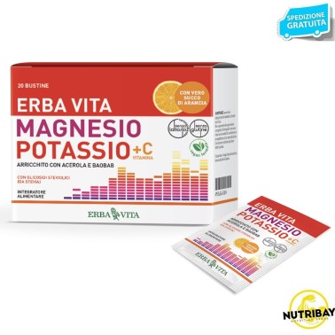 ERBA VITA MAGNESIO POTASSIO + VITAMINA C 20 buste SALI MINERALI