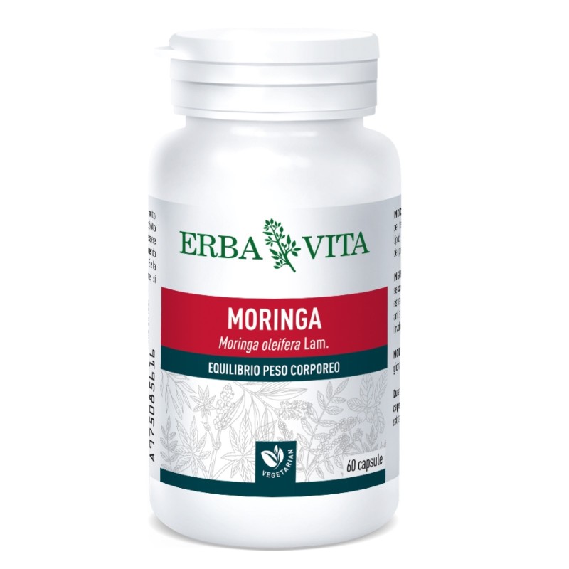 ERBA VITA MORINGA 60 caps vegetali BRUCIA GRASSI TERMOGENICI