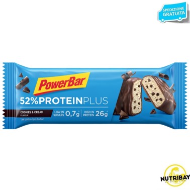 POWERBAR 52% PROTEIN PLUS 1 BARRETTA 50 gr BARRETTE ENERGETICHE