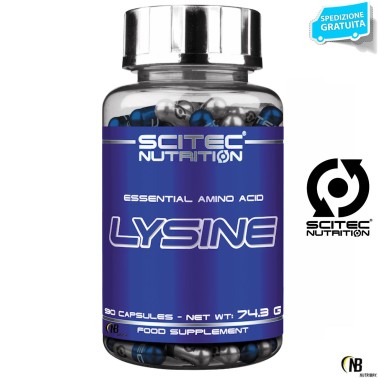Scitec Nutrition Lysine 90 cps. Integratore di Aminoacido Lisina AMINOACIDI BCAA