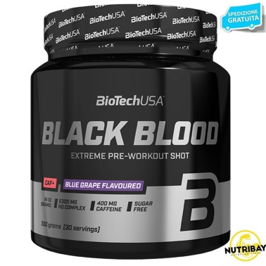 BIOTECH USA BLACK BLOOD CAF+ 300 gr PRE ALLENAMENTO