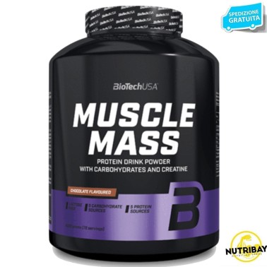 BIOTECH USA MUSCLE MASS 4000 gr 4 kg GAINERS AUMENTO MASSA