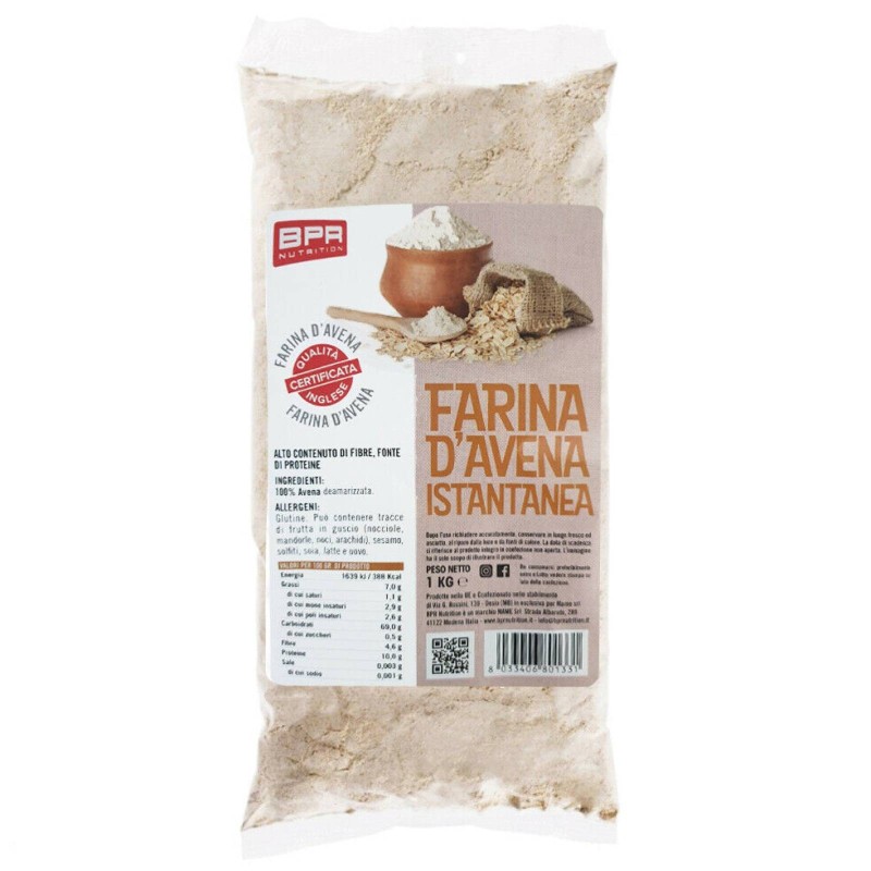 BPR NUTRITION FARINA D'AVENA ISTANTANEA 1 kg AVENE - ALIMENTI PROTEICI