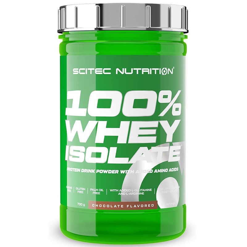 SCITEC NUTRITION 100% WHEY ISOLATE 700 gr PROTEINE SIERO DEL LATTE + GLUTAMMINA PROTEINE