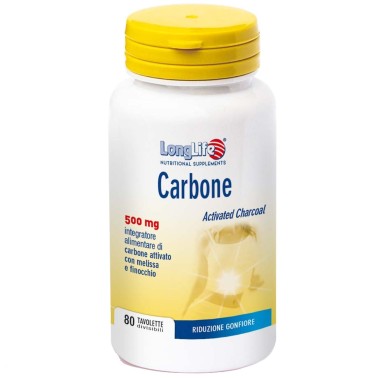 LONG LIFE CARBONE 500 mg - 80 tav in vendita su Nutribay.it