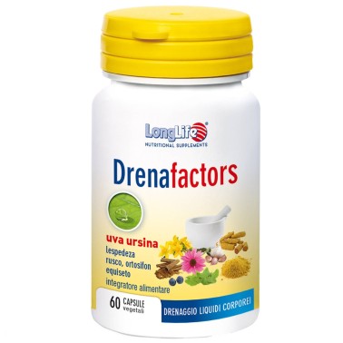 LONG LIFE DRENAFACTORS 60 caps DRENANTI DIURETICI