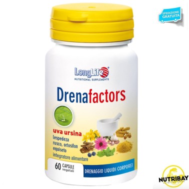 LONG LIFE DRENAFACTORS 60 caps DRENANTI DIURETICI