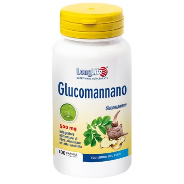 LONG LIFE GLUCOMANNANO 500 mg - 100 caps BENESSERE-SALUTE