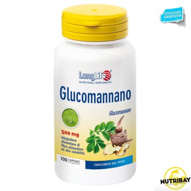 LONG LIFE GLUCOMANNANO 500 mg - 100 caps BENESSERE-SALUTE