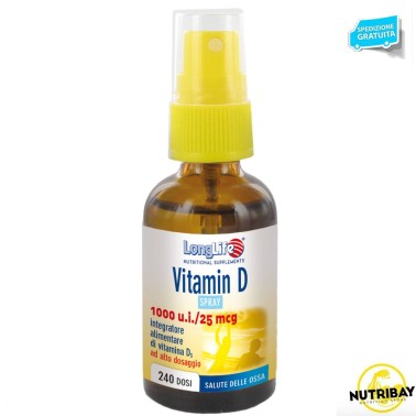 LONG LIFE VITAMIN D 1000 U.I. SPRAY - 30 ml VITAMINE