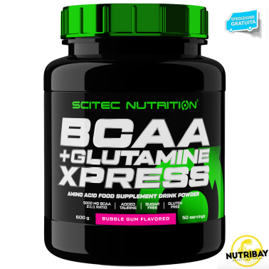 SCITEC NUTRITION BCAA + GLUTAMINE XPRESS 600 g. - Aminoacidi Ramificati con L-glutammina AMINOACIDI BCAA